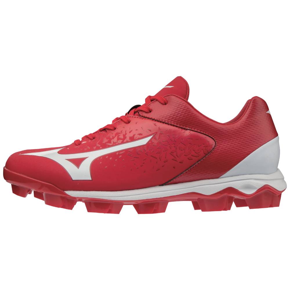 Scarpe Baseball Mizuno Select Nine TPU Basse Molded Uomo - Rosse/Bianche - 10587-IBXP